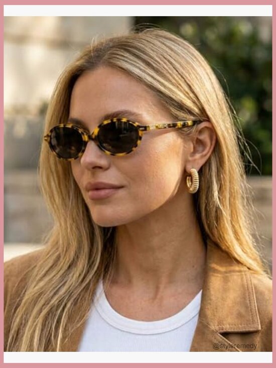 Retro Narrow Circle Sunglasses with UV400 Polarized Lens main image 6